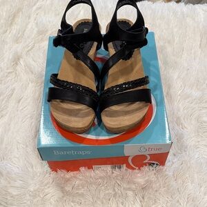 BareTraps Black Strappy Sandals